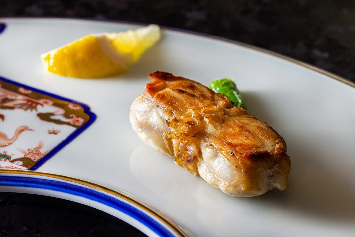 虎河豚炭香焼き