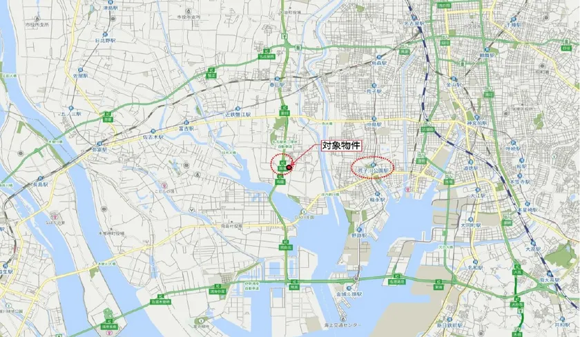 広域図 名古屋ちゃやまちモール周辺の広域図
