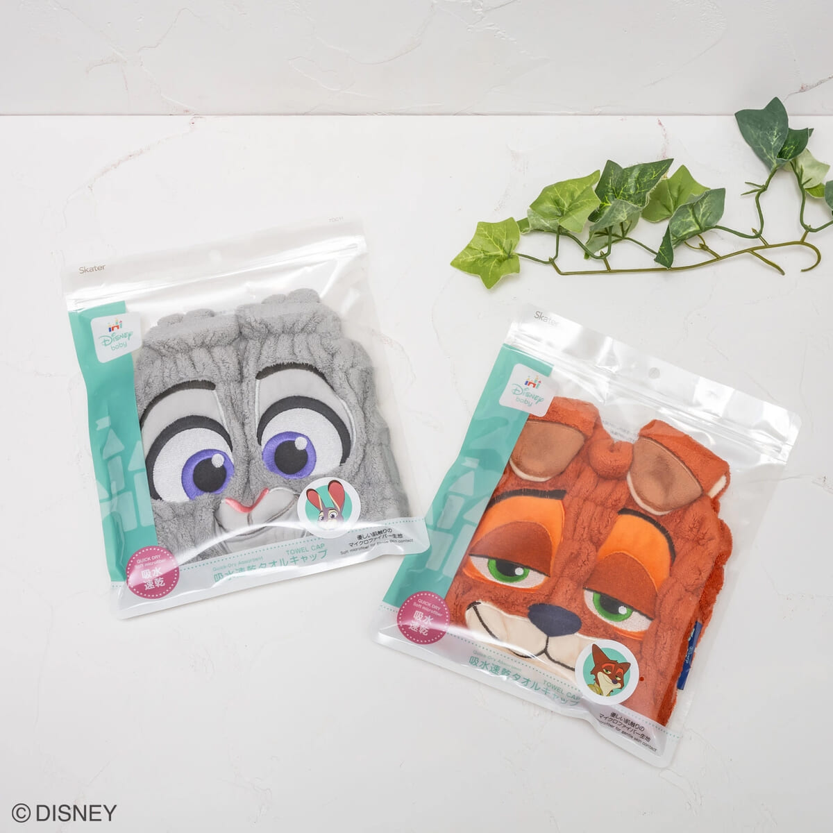 スケーター ディズニー『ズートピア』吸水速乾タオルキャップ　パッケージ