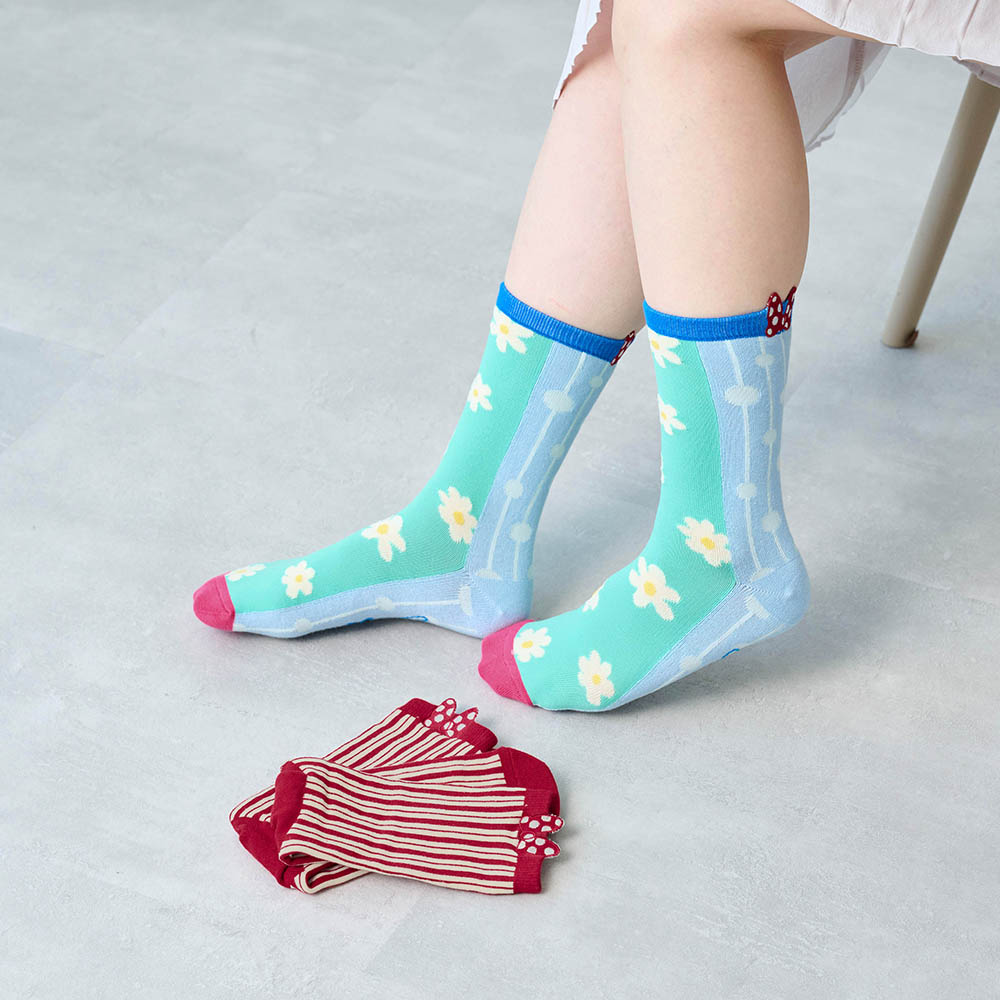 ソックス2柄セット　着用イメージ