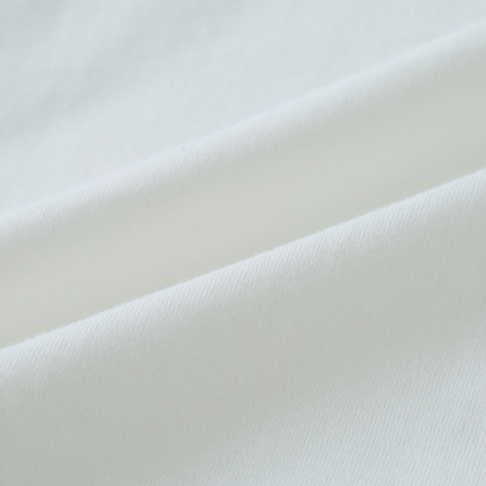 プリント＆刺しゅう五分袖Ｔシャツ　素材アップ