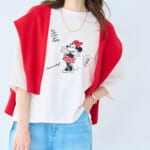 プリント＆刺しゅう五分袖Ｔシャツ