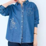 刺しゅうデニムシャツ