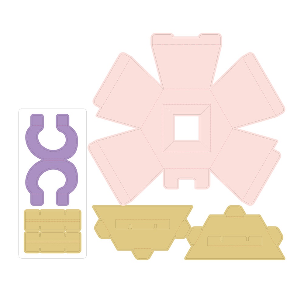 ティーカップ型の猫の爪とぎ　組み立て前2