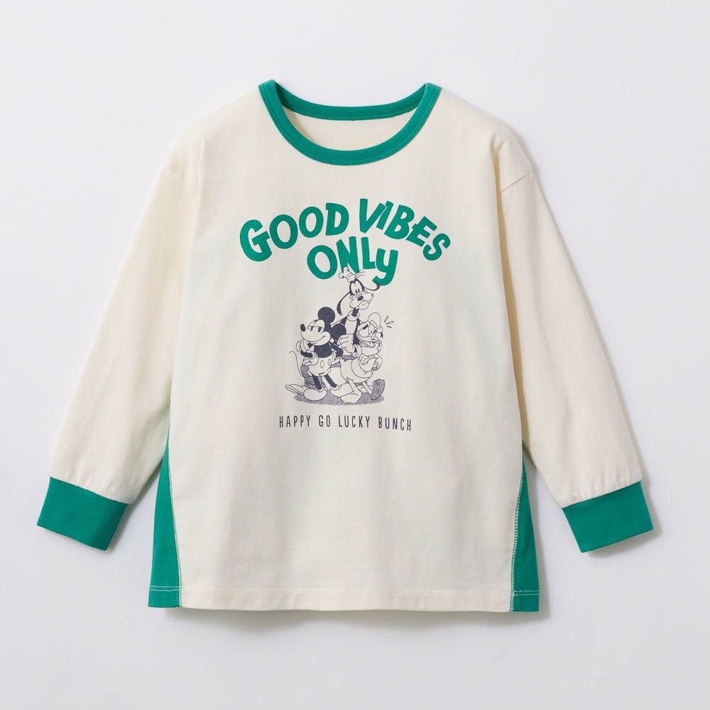 キッズ後ろ切替Tシャツ グリーン系