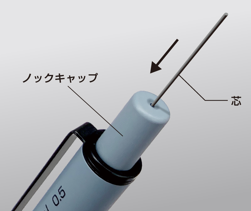 スムーズな芯のダイレクト装填