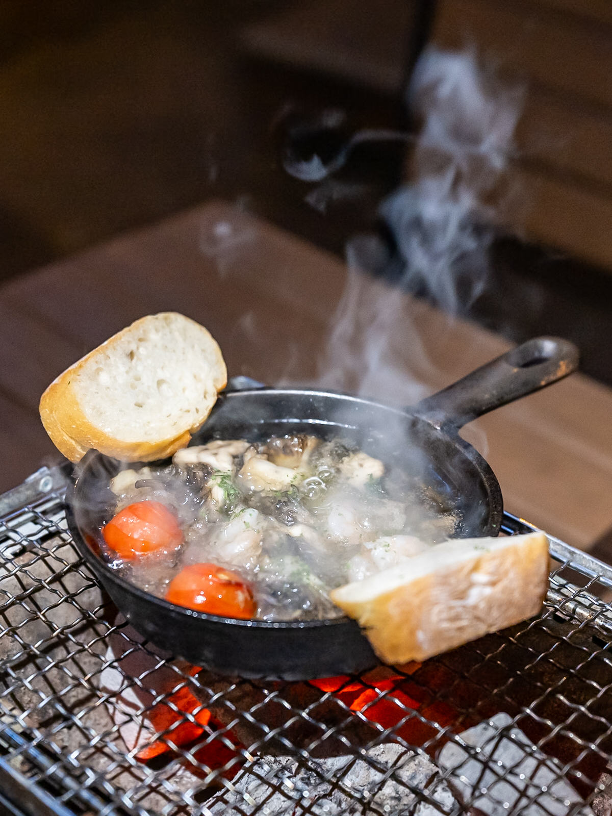 九州産キノコを使ったアヒージョ