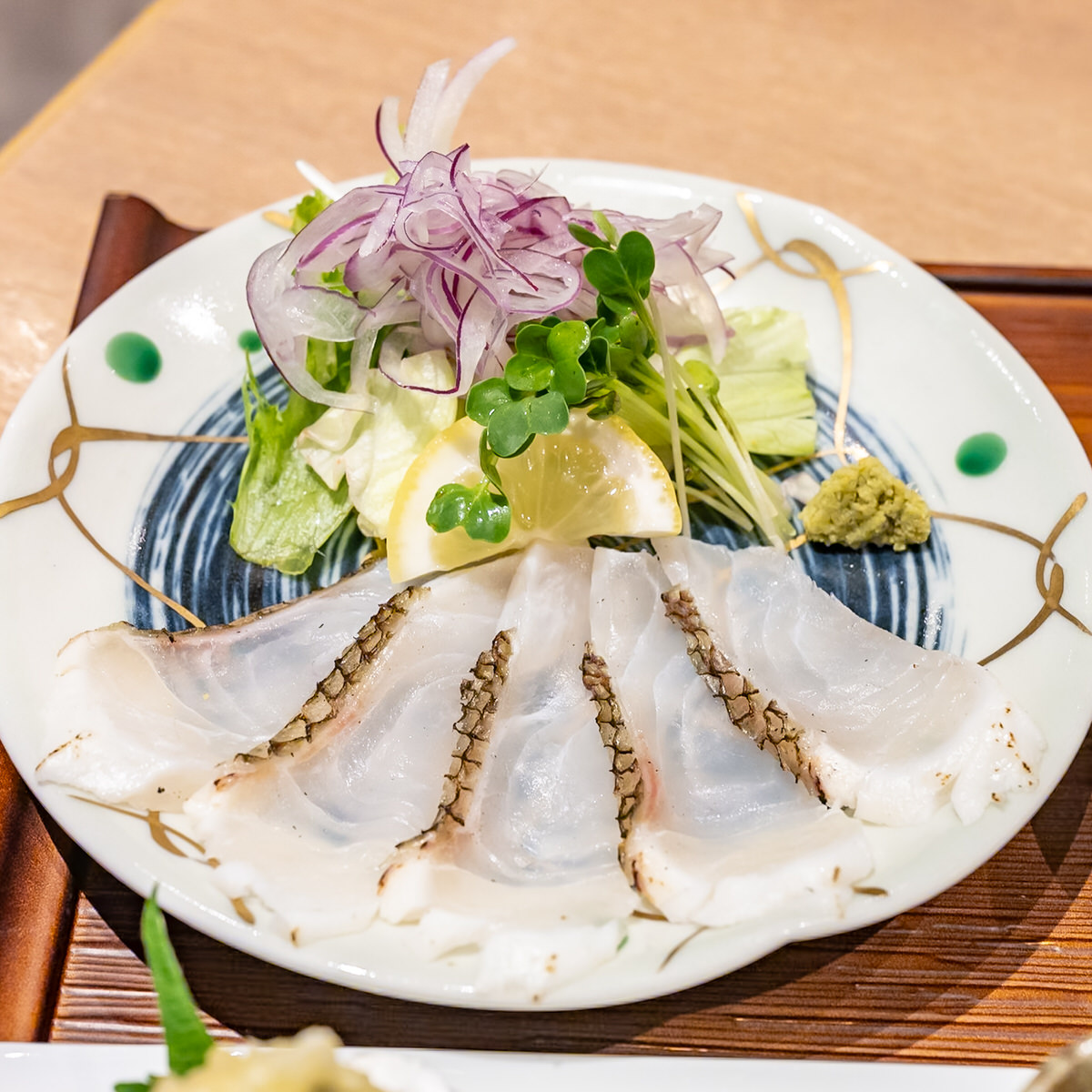 ハウステンボス／魚壱「白銀牡蠣御膳」鯛のカルパッチョ