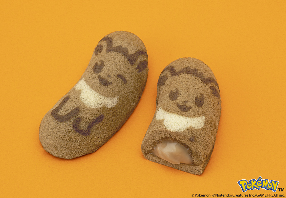 イーブイ東京ばな奈「見ぃつけたっ」キャラメルモフアート味　断面