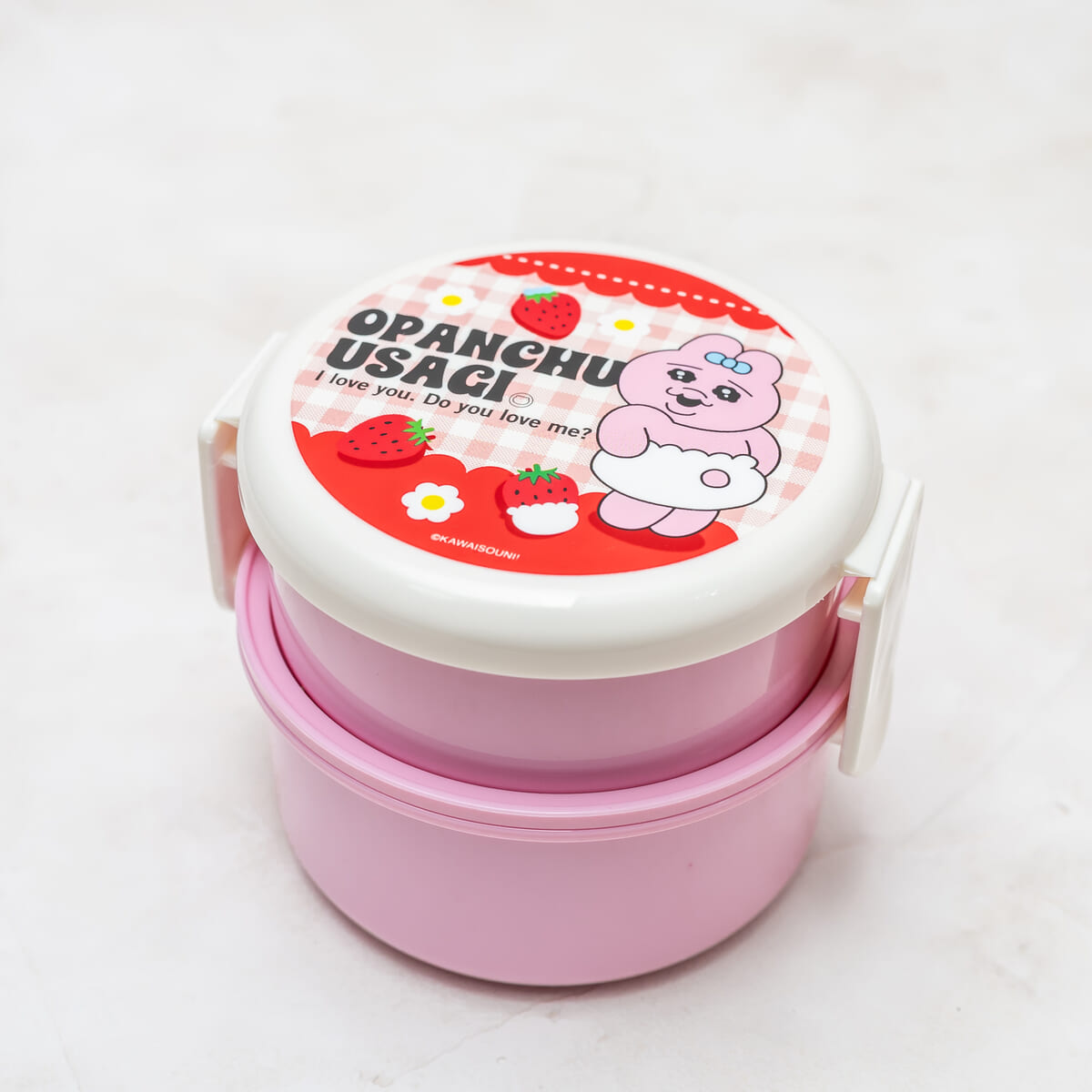 丸型ランチボックス2段(フォーク付)