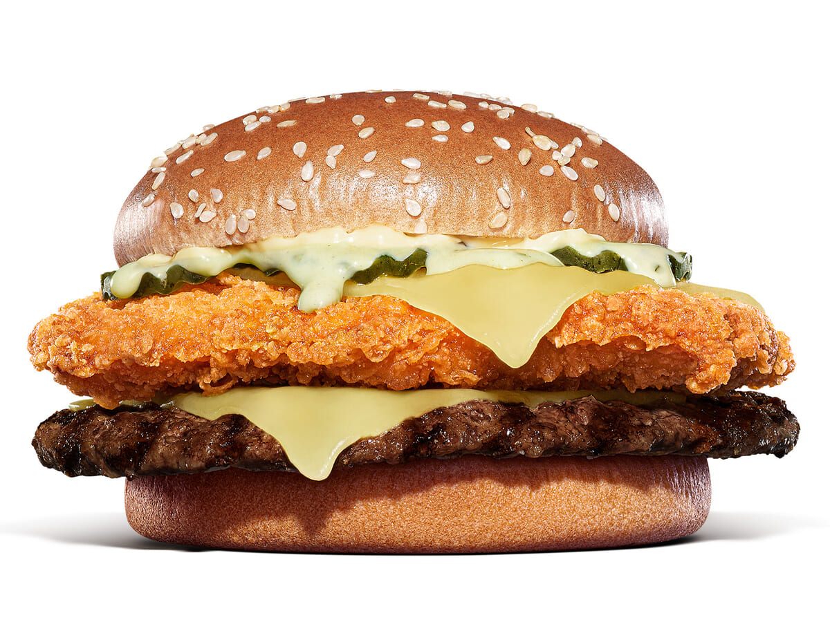 チキン&ビーフ ビッグマウスホワイトバーガー