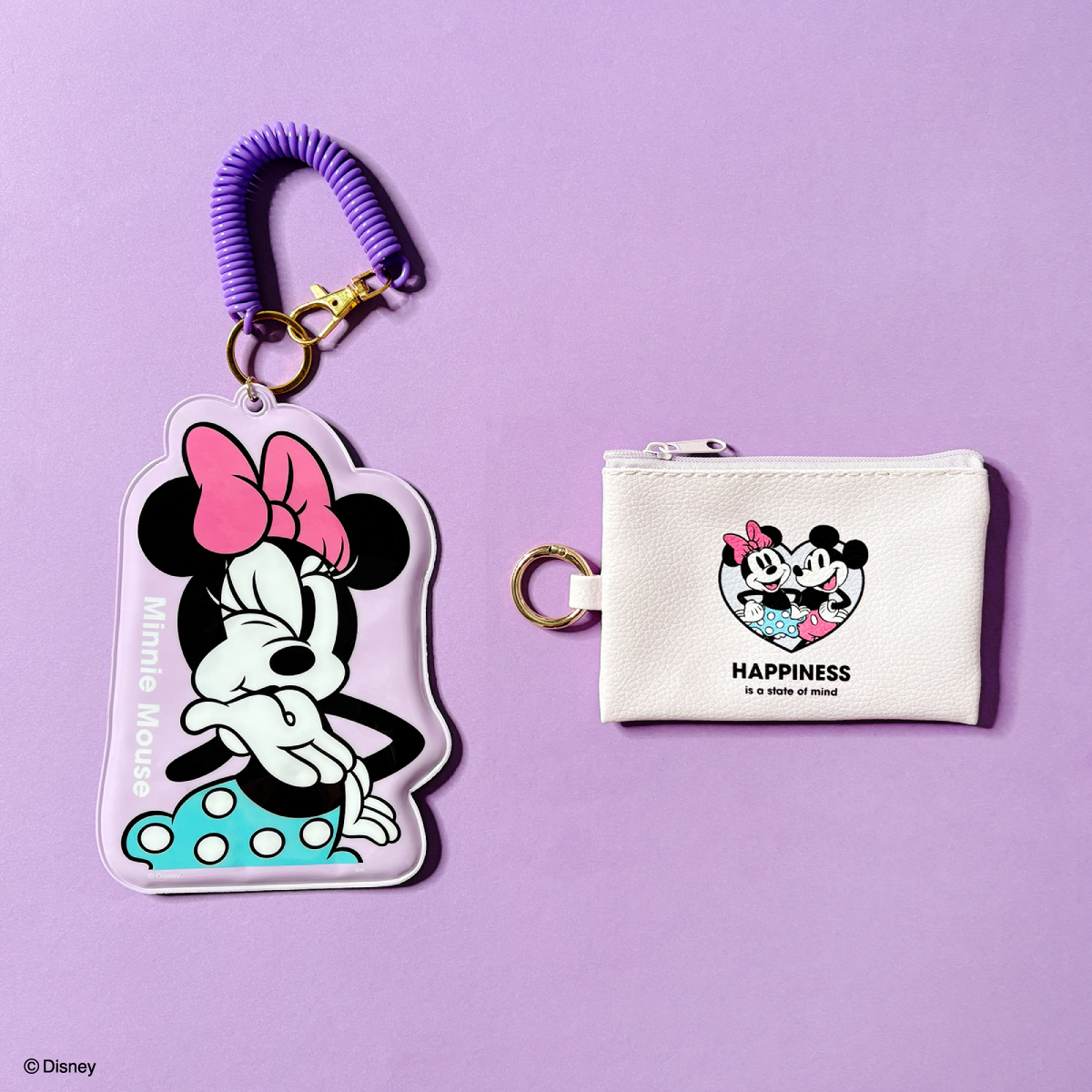 カラビナ付きミニポーチ