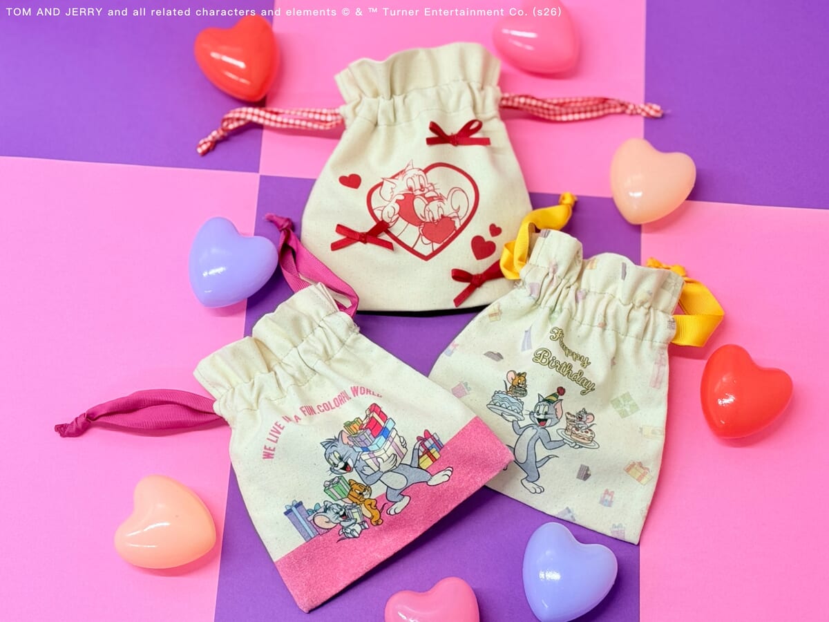 TOM and JERRY × Flapper　描き下ろしイラスト 巾着00