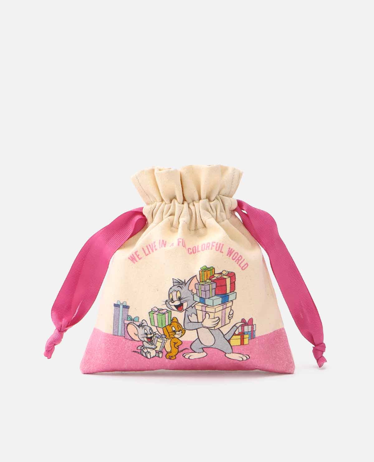 TOM and JERRY × Flapper　描き下ろしイラスト 巾着