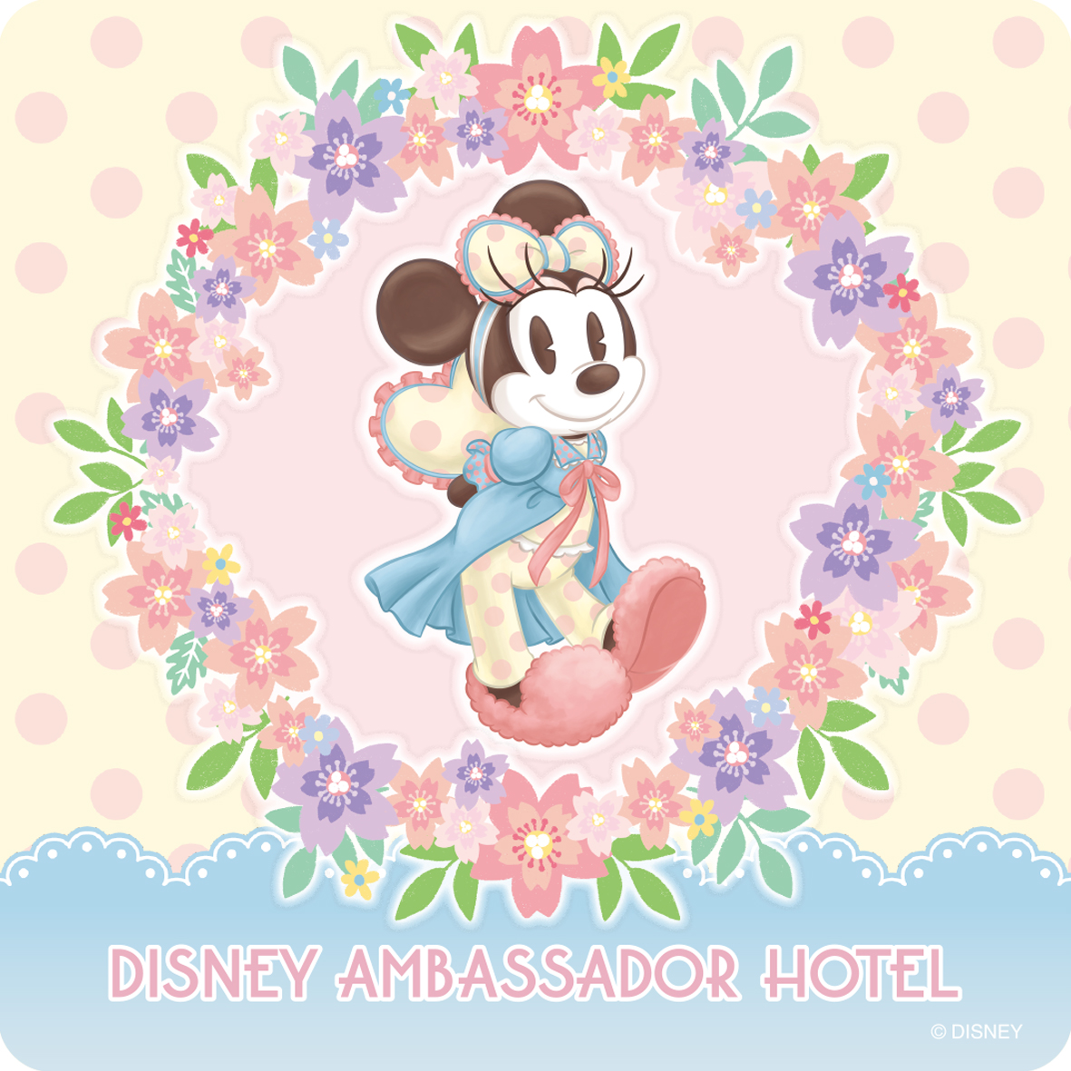 ディズニーアンバサダーホテル_“ミニーのスプリング・デイドリーム”スペシャルドリンク_コースター