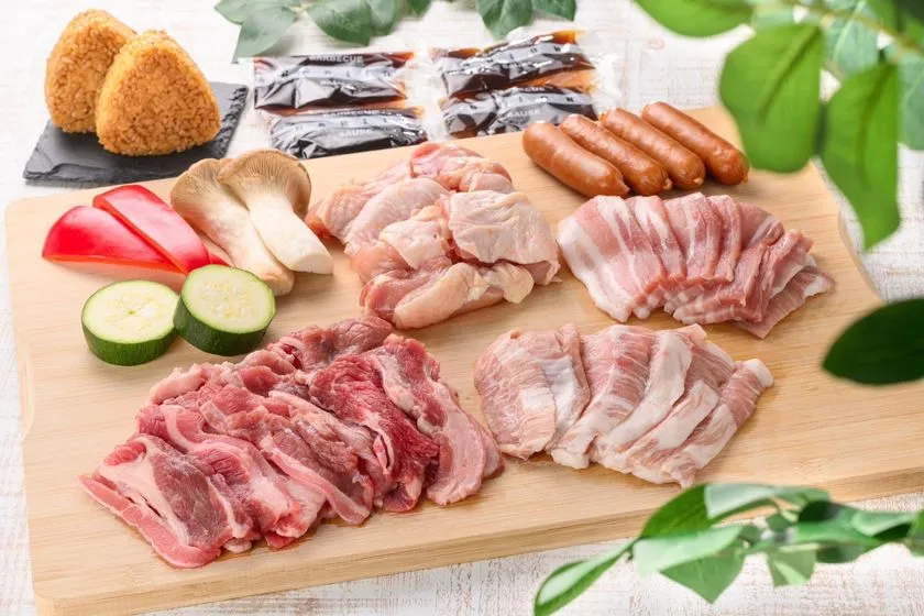 海鮮セットの盛り合わせ食材