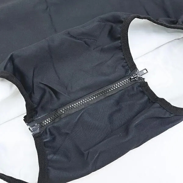 スーツケースカバーのダブルファスナー接写