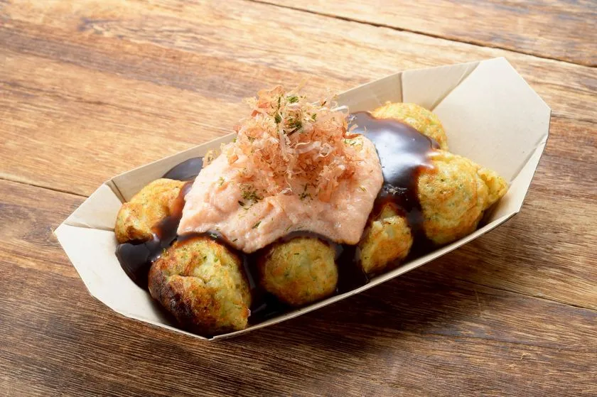 たらこマヨがかかったたこ焼き