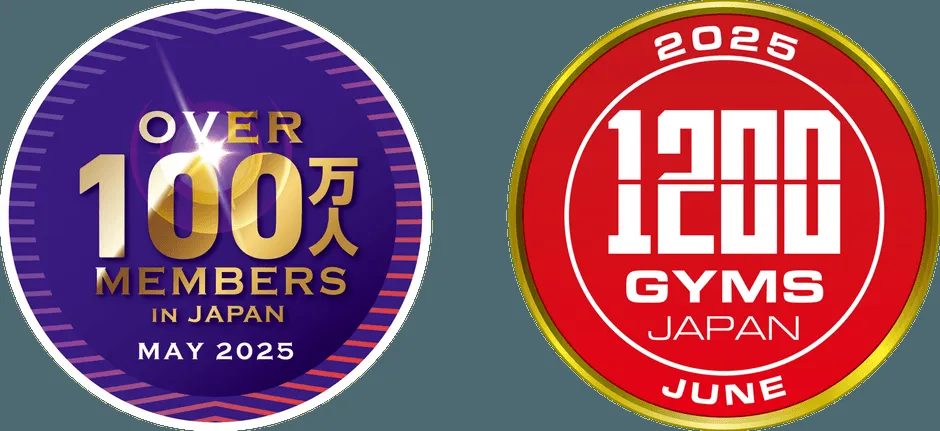国内会員100万人と国内1200店舗到達を示す記念ビジュアル