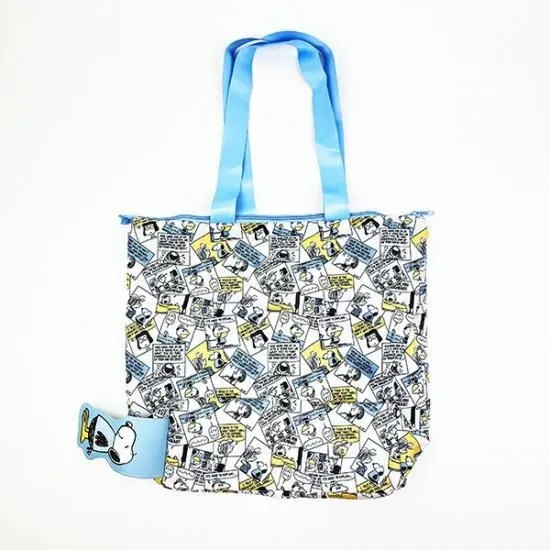コミック総柄の3ルームコンパクトエコバッグ展開イメージ