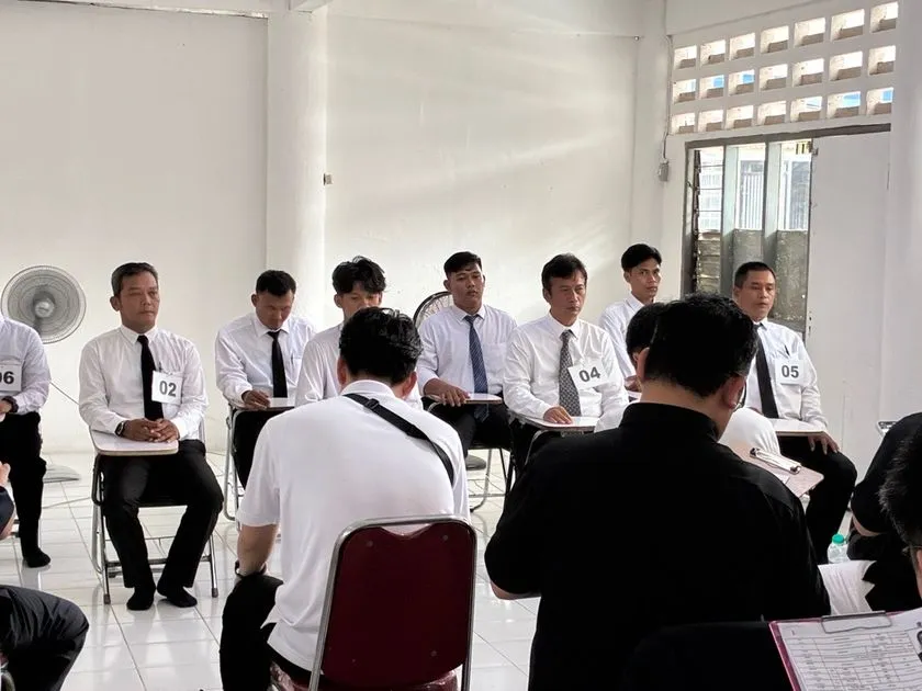 研修生との面談風景