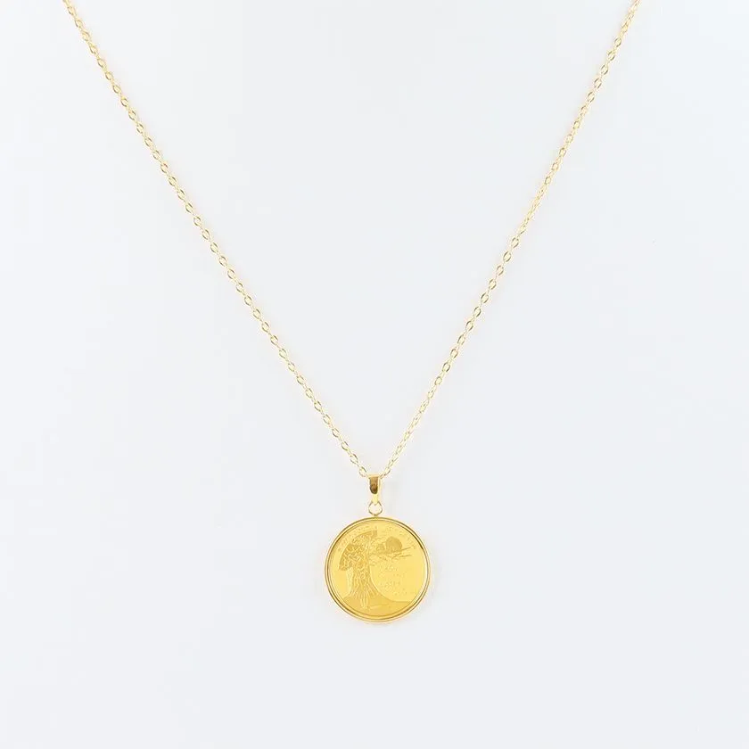 不思議の国のアリス純金コインペンダント商品カット