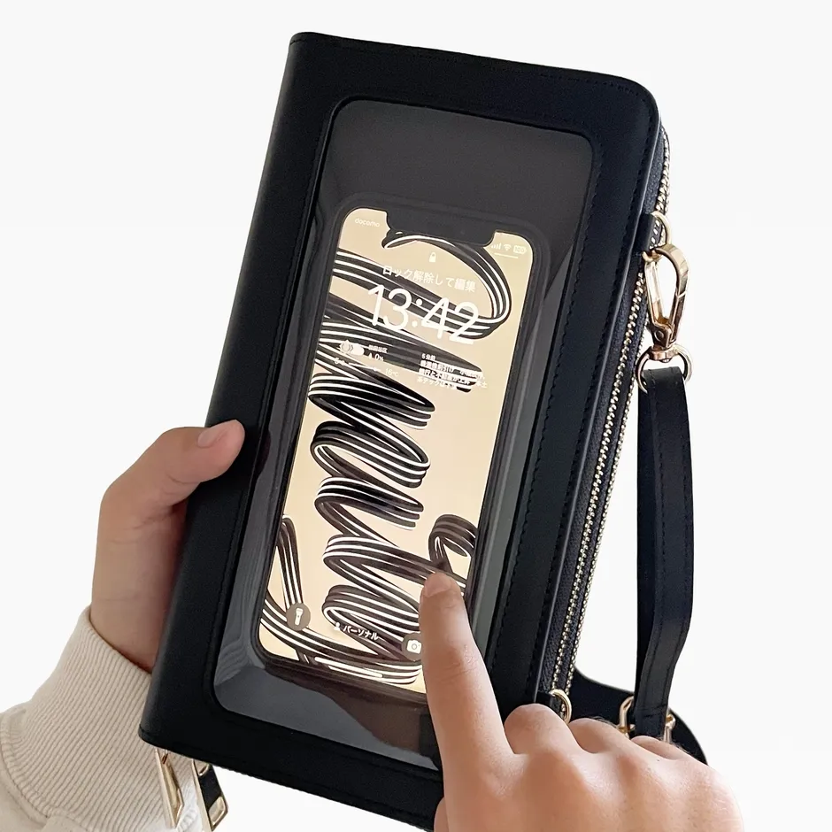 TOUCHE前面の透明ウィンドウ越しにスマホを操作する機能カット