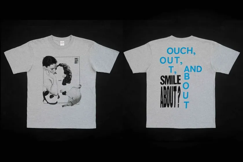 Kosuke Kawamura Collage T-Shirt 02 グレーの前後デザイン