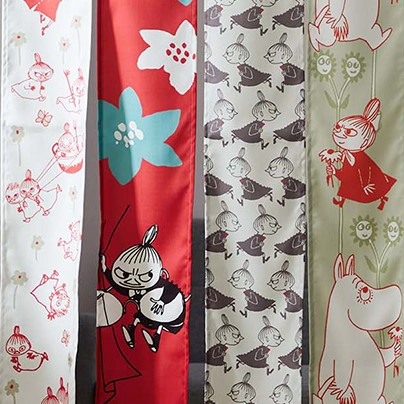 プリント4連のれん「ムーミン」2