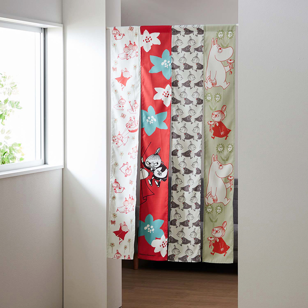 プリント4連のれん「ムーミン」1