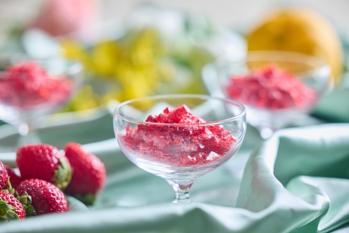 柚子と苺のグラニテ