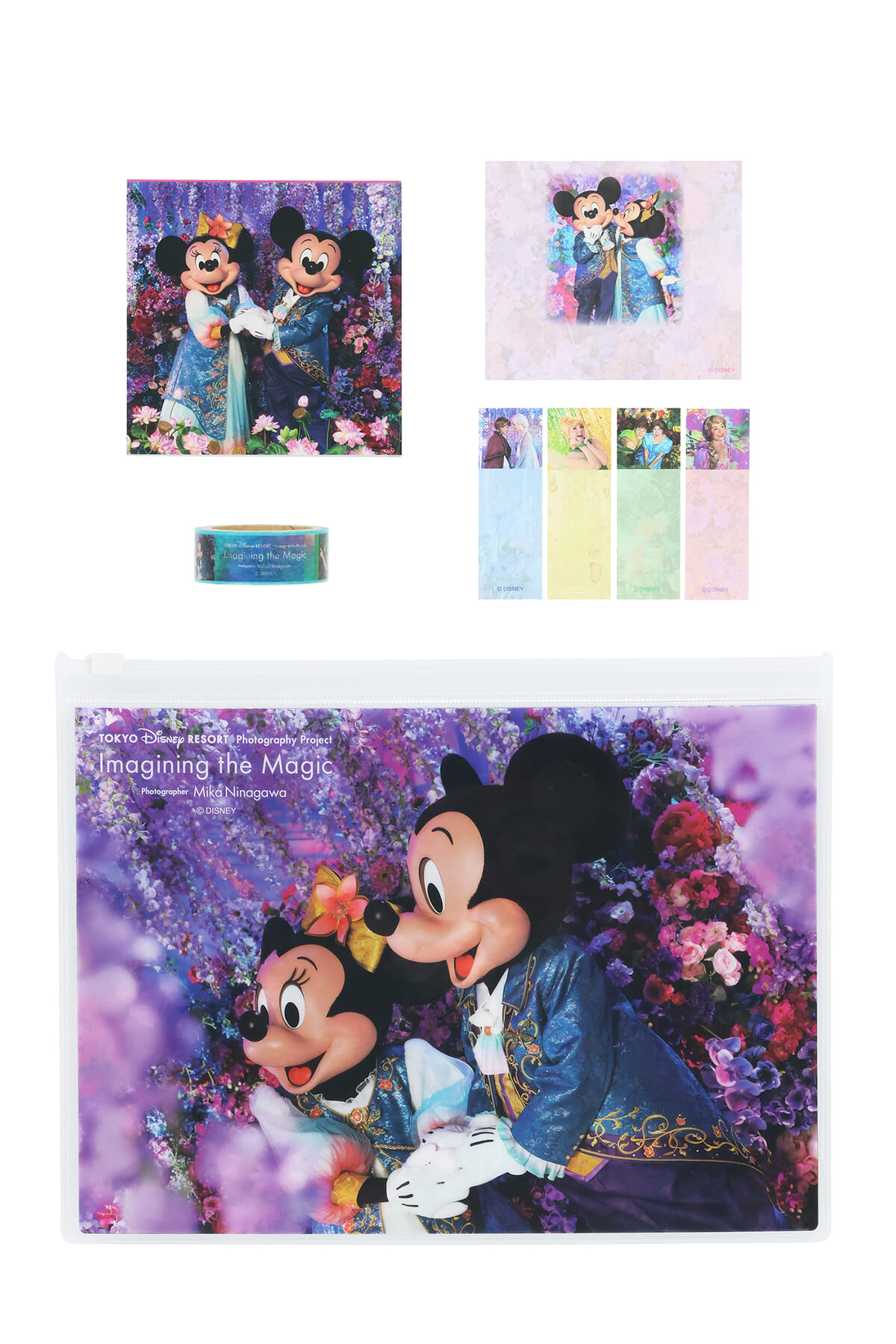 作品の魅力が詰まったジップケース、マスキングテープ、メモ、ふせんの豪華ステーショナリーセット