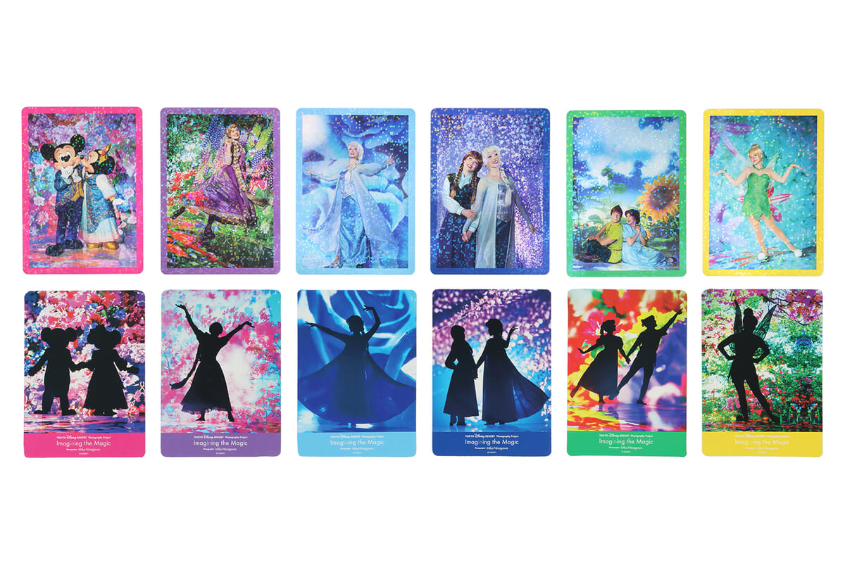 「ミッキーマウス」と「ミニーマウス」が仲睦まじく過ごす様々なシーンを収めたコレクションカード