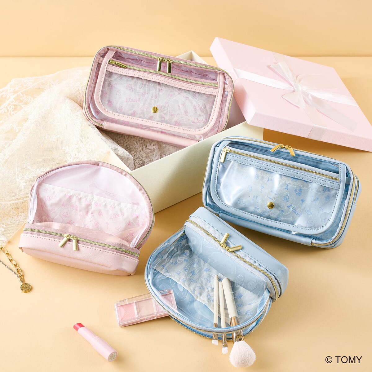 横長ポーチ(写真上)/シェルポーチ(写真下)