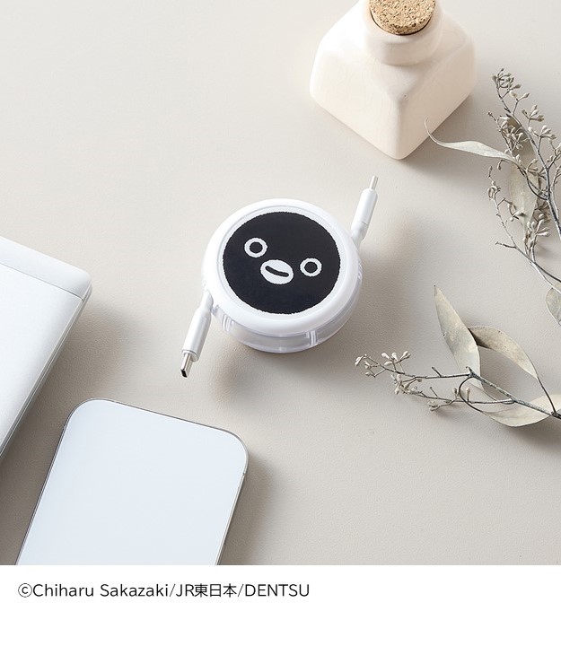 PD60W 対応 USB2.0 リール式 Type-C ケーブル「Suicaのペンギン」