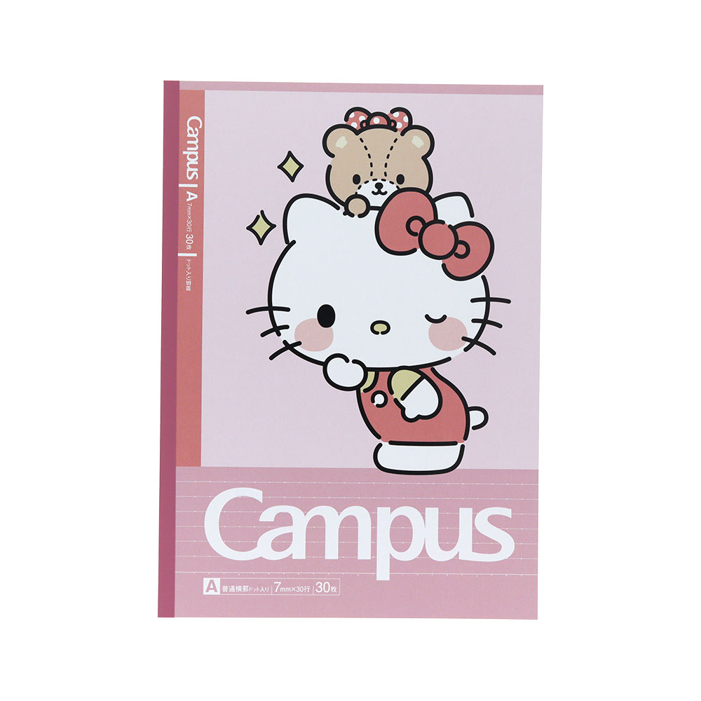 キャンパスノートドットA罫5冊パック（ハローキティ）