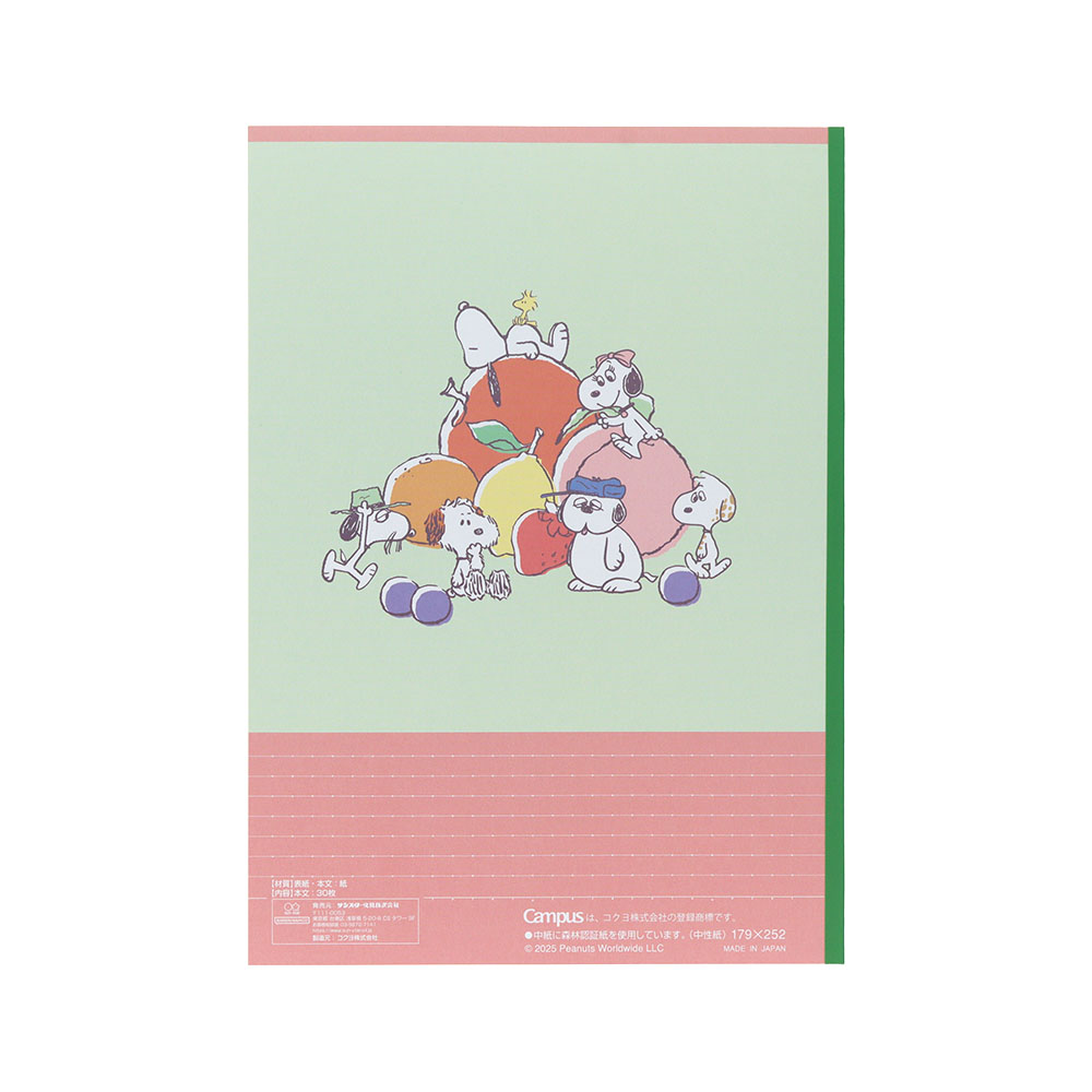 キャンパスノートドットB罫5冊パック（3）裏