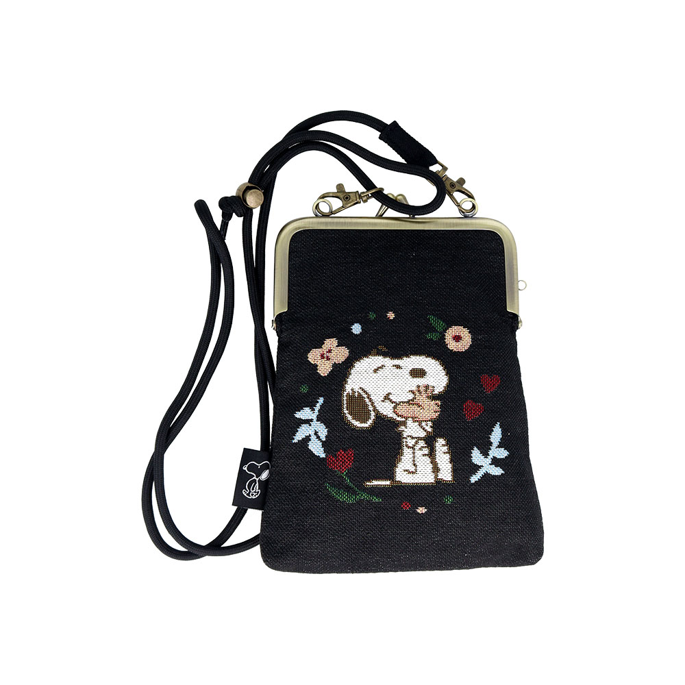 ゴブラン織 マルチショルダーポーチ がま口 スヌーピー1