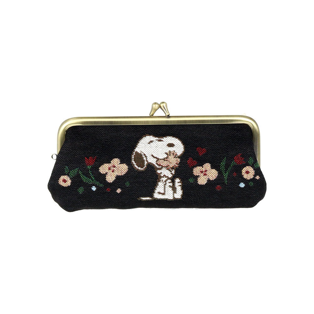 ゴブラン織 メガネケース がま口 スヌーピー1