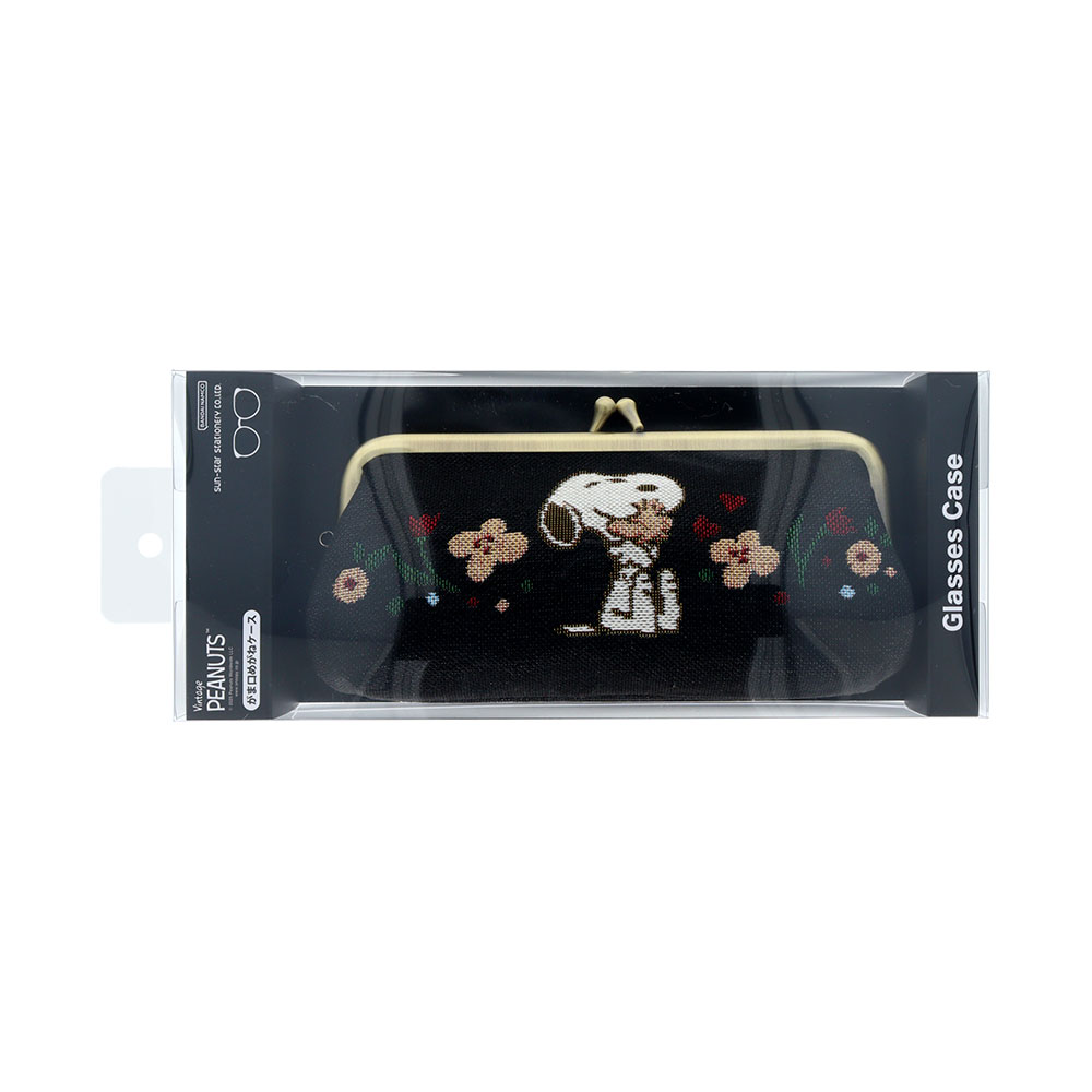 ゴブラン織 メガネケース がま口 スヌーピー
