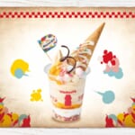 ユニバーサル・スタジオ・ジャパン／ワーフカフェ「ヤクルト・ソフトクリームサンデー ～マンゴー～」