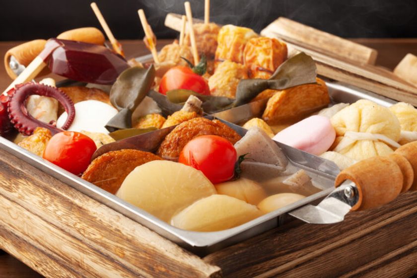 札幌文寿 札幌おでん 木製トレイ おでん盛り合わせ 日本酒