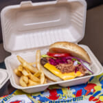 ユニバーサル・スタジオ・ジャパン／メルズ・ドライブイン「プルドポークバーガー 25周年コースターセット」