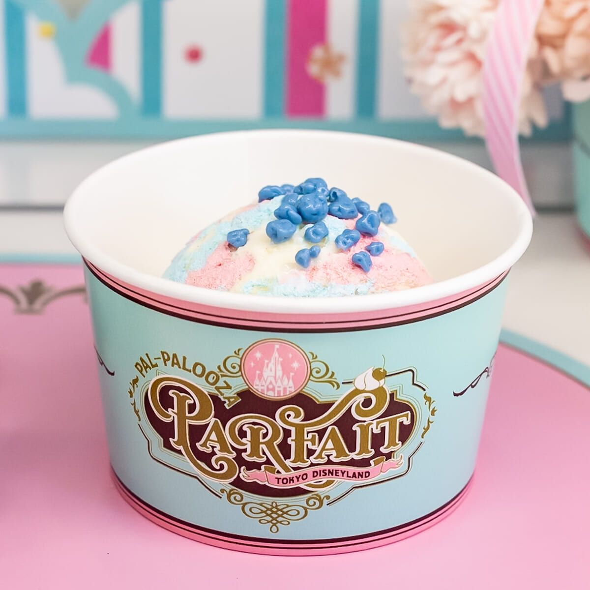 東京ディズニーランド「ディズニー・パルパルーザ“ヴァネロペのスウィーツ・ポップ・ワールド”」カラフルマーブルアイス3