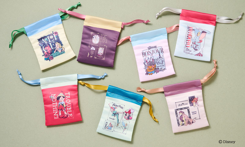 ローソン「Disney go out コレクション」第6弾 ディズニークラシックキャラクター「リボン巾着」3