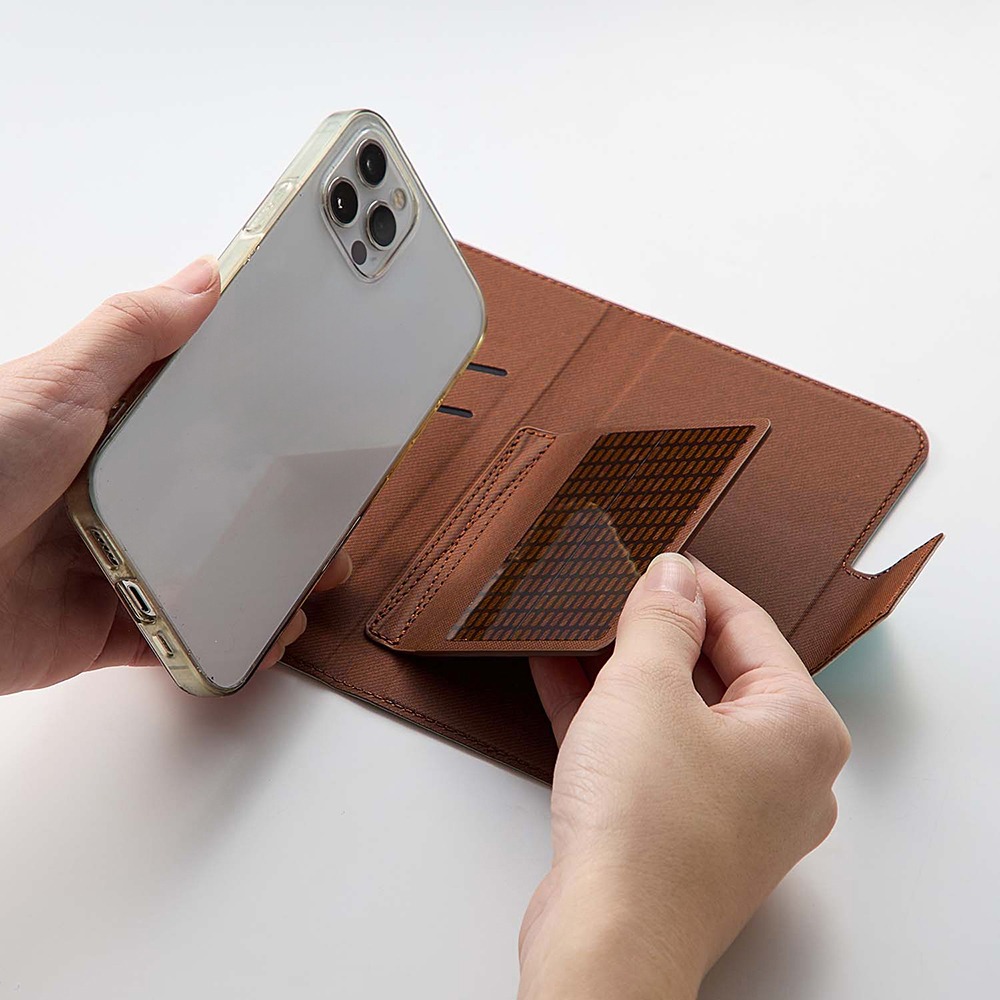 手帳型スマホケース　セット方法