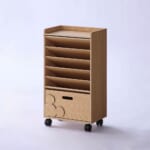 教科書も収納できる書類ワゴン　ミッキーモチーフ