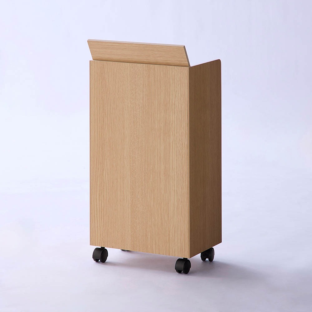 教科書も収納できる書類ワゴン　背面