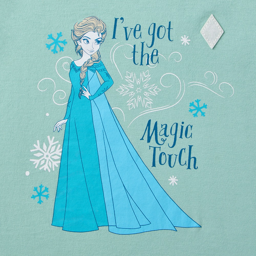 薄くて涼しい名札ココ半袖パフスリーブTシャツ　エルサ　デザインアップ