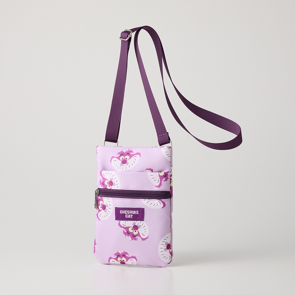 スマートフォン収納ポケット付きショルダーバッグ チェシャ猫